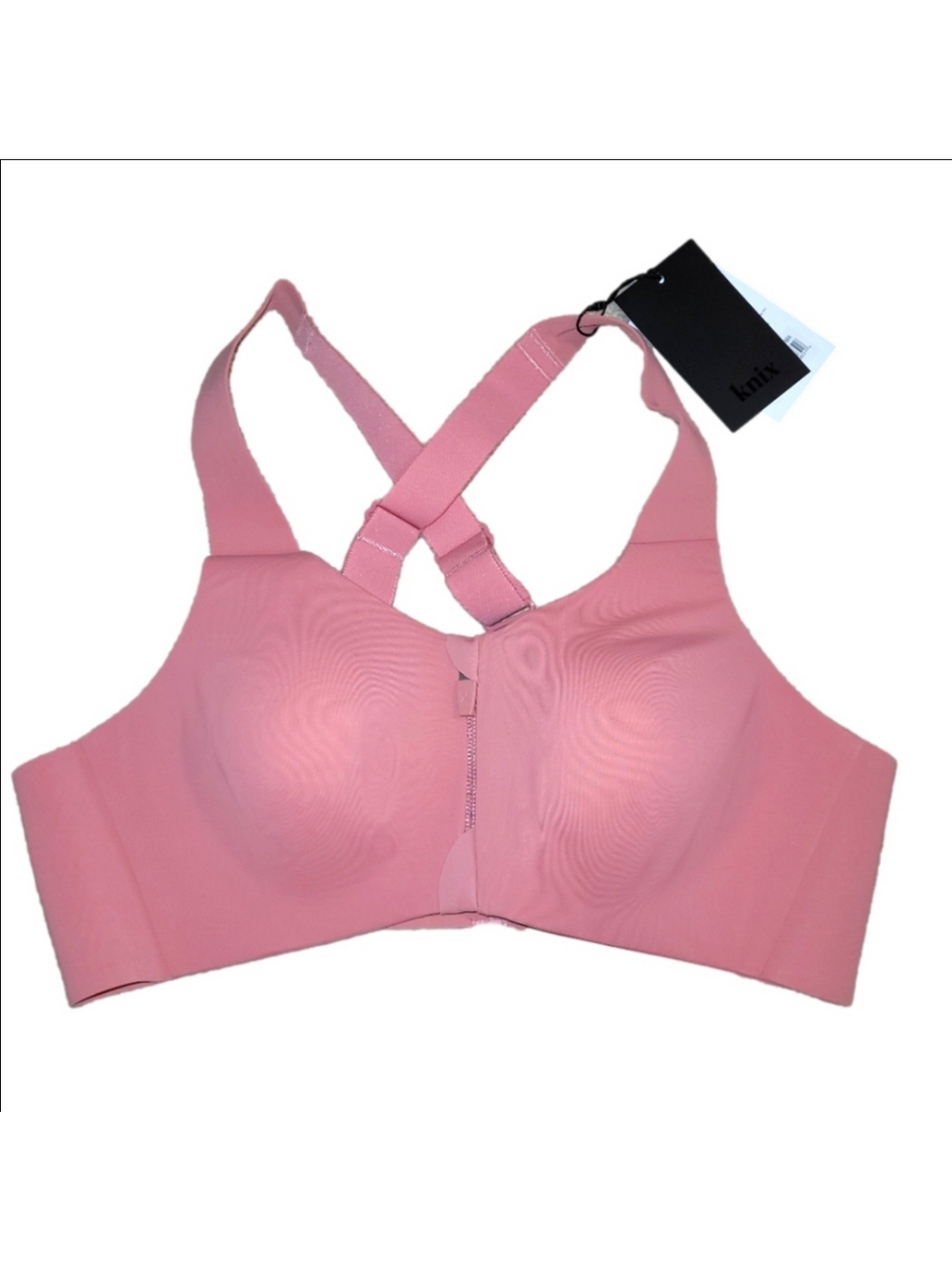 KNIX Catalyst Front Zip Sports Bra size 2 Pink Sorbet Brand New with tags